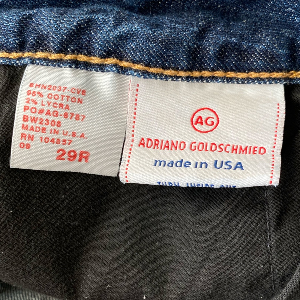 AG Adriano Goldschmied Demure Denim Pencil Skirt Front Slit Pockets size 29 - Picture 13 of 16